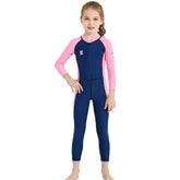 Girls Diving Suit Outdoor Long Sleeve one-Piece Swimsuit